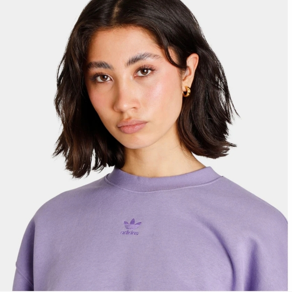 ADIDAS ORIGINALS WOMEN'S SWEATSHIRT MAGIC LILAC US S 8-10 - Picture 3 of 10